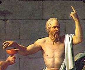 Socrates at the moment of defying his death